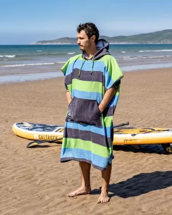 Пончо Saltrock Striped в синьо/зелено