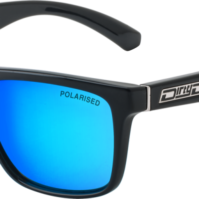Monza - Black-Green|Ice Blue Mirror Polarised Sunglasses