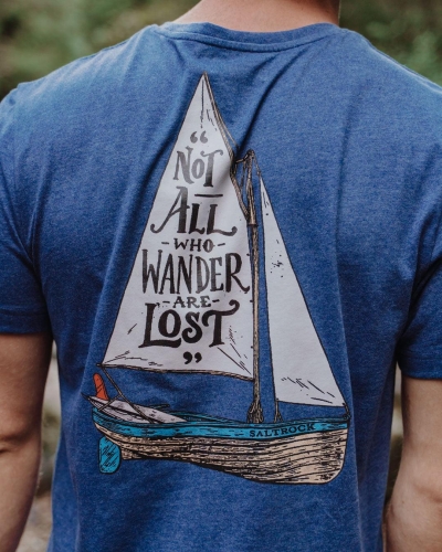 Saltrock Lost Ships Short Sleeve T-Shirt Blue