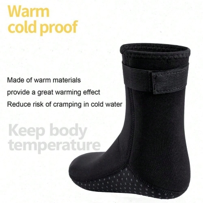 Neoprene Winter Swimming Socks 3mm, Anti-skid, Wear-resistant, Ankle Protection, For Deep Diving, Snorkeling, And Beach Sports