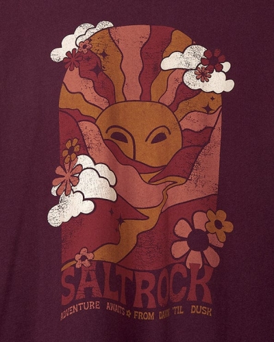 Тениска Saltrock Adventure Awaits в тъмно лилаво