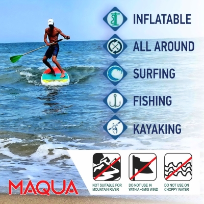 Надуваем стендъп падъл борд Maqua Easyride Kayak Set 10'4" 2023