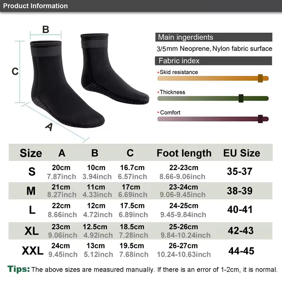 3mm Neoprene Surfing Boots Diving Socks