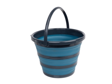 Reinforced Folding Silicone Bucket 10l Petrol / Anthracite