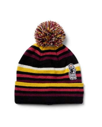 Saltrock Now Stripe Bobble Hat Black