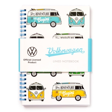 Volkswagen V Caravan Striped Notebook with A5 Shee