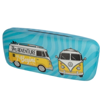 Glasses/Sunglasses Case Volkswagen VW T1 Camper Bus Light Blue