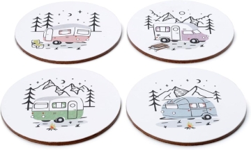 Wildwood Caravan Set of 4 Cork Coasters