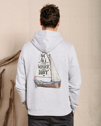 Saltrock Lost Ships Mens Pop Hoodie Grey