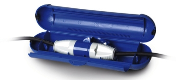CEE Safebox Cable Safe with Rubber Seal and Lock Blue