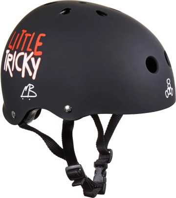 Cască skateboarding copii Triple Eight Little Tricky 50-56 Negru