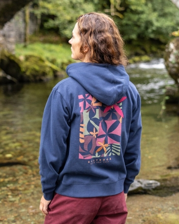 Hanorac cu fermoar pentru femei Saltrock Balance Wild Albastru