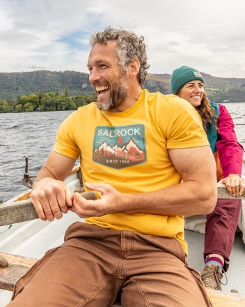 Saltrock Uplands Mens Short Sleeve T-Shirt Yellow