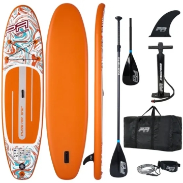 Sup προϊόντα Pure Air All-Round iSUP Coast 10'10" με ρυθμιζόμενο κουπί SUP/KAYAK από αλουμίνιο 4T και λουρί ασφαλείας Minicombo (Πορτοκαλί)