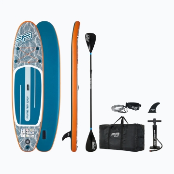 Placă gonflabilă Pure Air All-Round iSUP Coast 10'10'' cu padelă ajustabilă din aluminiu pentru SUP/KAYAK 4T și lesă de siguranță Minicombo (Portocaliu)