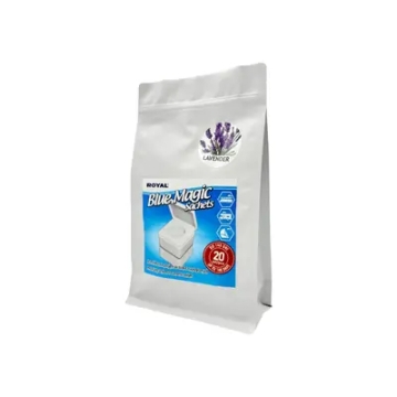 Препарат за химическа тоалетна Royal Blue Magic плик 20 сашета с аромат на лавандула - 1 пликче за 40 л