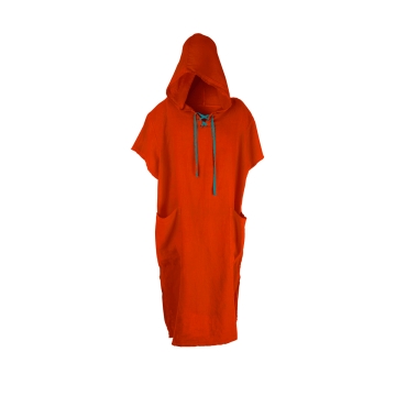Colour Monk Shaman Linen Changing Poncho Red Clay
