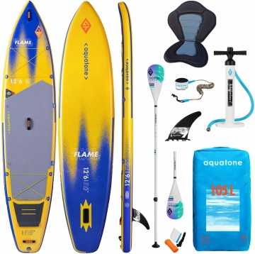 Aquatone Flame 3.0 Touring 12'6" SUP Kayak Kit