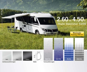 Thule Omnistor 5200 Side Wall Awning - 190 cm to 500cm - White housing