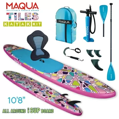 Maqua Tiles Kayak Kit 10'8" Inflatable Stand Up Paddle Board