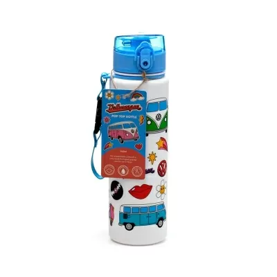 Volkswagen VW T1 Camper Bus Ρετρό Pop Top 600ml Αδιάσπαστο Μπουκάλι