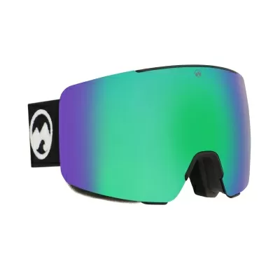 Маска за ски и сноуборд MowMow Local L/XL с черна рамка и зелена X-celLens плака