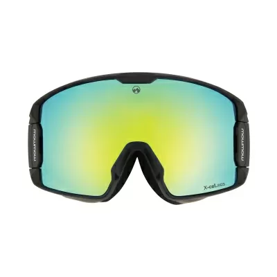 Маска за ски и сноуборд MowMow Legend M/L с черна рамка и златно/синя X-celLens плака