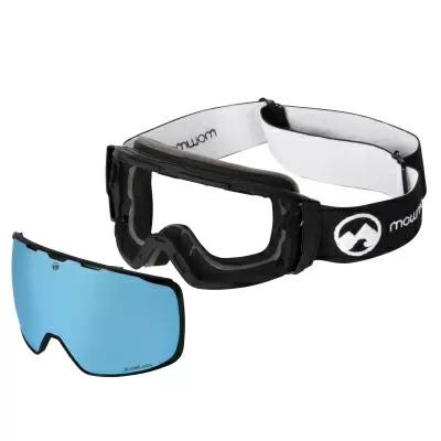 Маска за ски и сноуборд MowMow Icon M/L с черна рамка и синя X-celLens плака