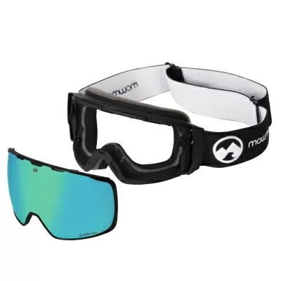 Маска за ски и сноуборд MowMow Icon M/L с черна рамка и златна X-celLens плака