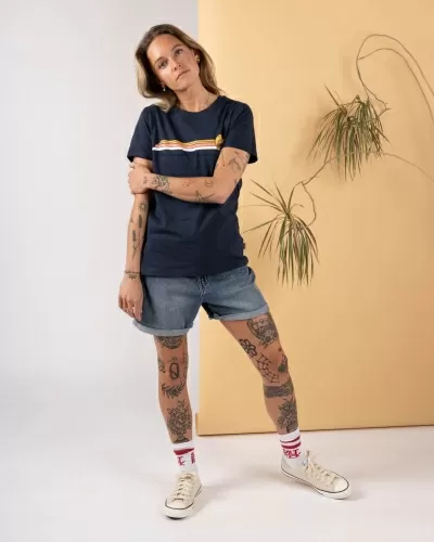 Тениска Saltrock Celeste Stripe в синьо