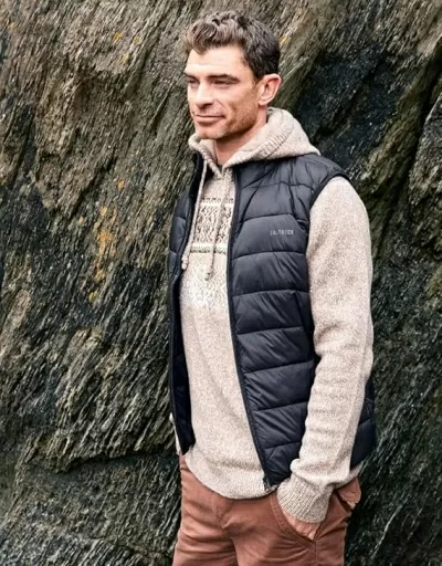 Мъжки подплатен елек Saltrock Resin в тъмносиво