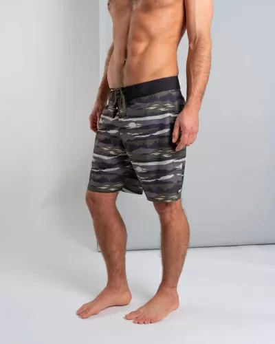 Бордшорти Saltrock Camo Stripe в сиво