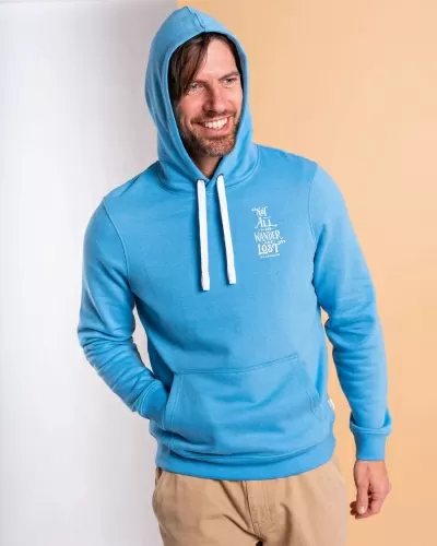 Суитшърт с качулка Saltrock Lost Ships в светло синьо