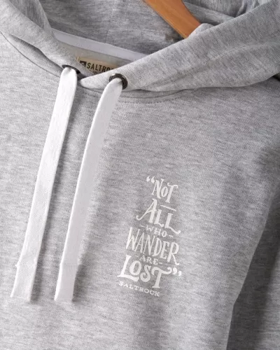Суитшърт с качулка Saltrock Lost Ships в сиво