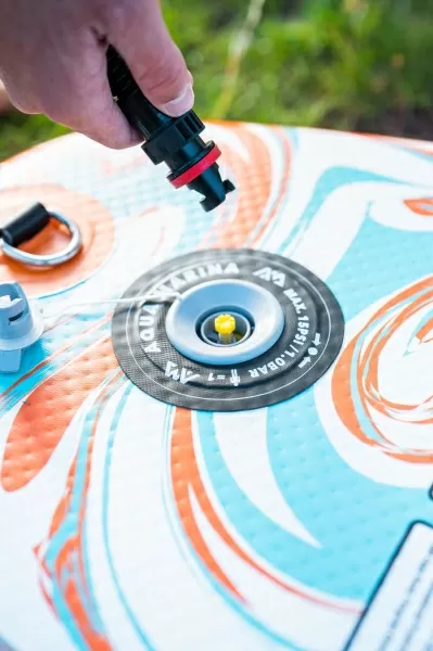 Pure Air All-Round iSUP Coast 10'10" with adjustable aluminum SUP/KAYAK 4T paddle and safety leash Minicombo (Orange)