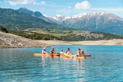 Pure Air All-Round iSUP Coast 12'0" with adjustable aluminum SUP/KAYAK 4T paddle and safety leash MiniCombo Orange