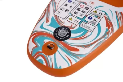 Pure Air All-Round iSUP Coast 12'0" with adjustable aluminum SUP/KAYAK 4T paddle and safety leash MiniCombo Orange