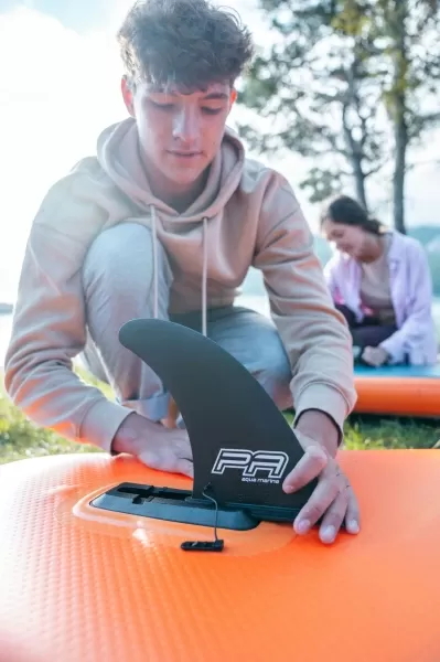 Pure Air All-Round iSUP Coast 12'0" with adjustable aluminum SUP/KAYAK 4T paddle and safety leash MiniCombo Orange