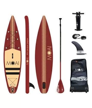 Стендъп падъл борд MOAI Limited Edition SUP 12'6" в червено
