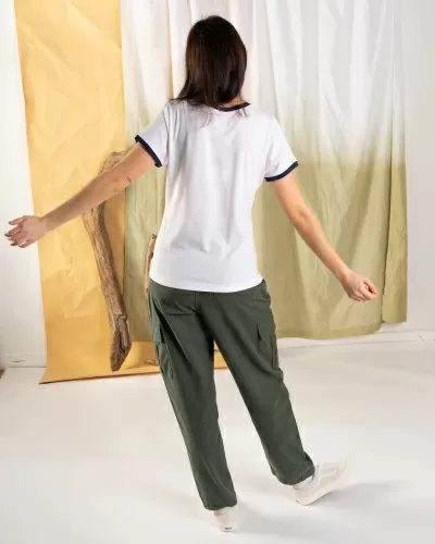 Тениска Saltrock Celeste Stripe в бяло