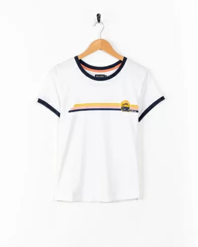 Тениска Saltrock Celeste Stripe в бяло