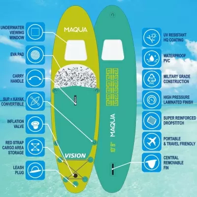 Maqua Vision 10'8" Inflatable Stand Up Paddle Board