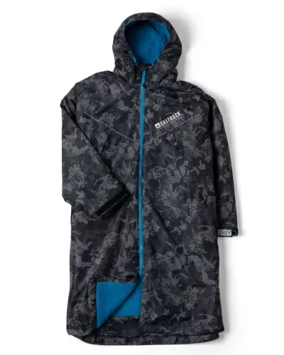 Водоустойчиво унисекс пончо яке роба Saltrock Digi Camo в черно/синьо