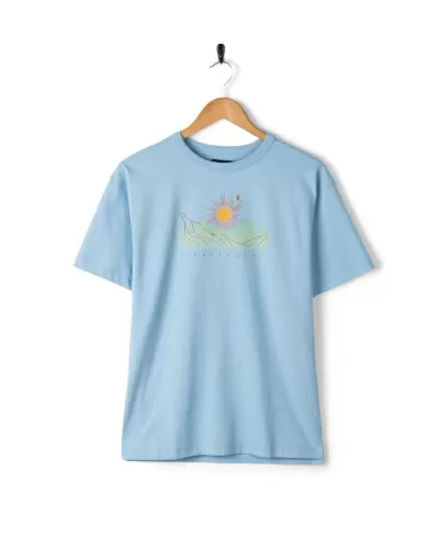 Дамска широка тениска с къс ръкав Saltrock Horizon в светло синьо