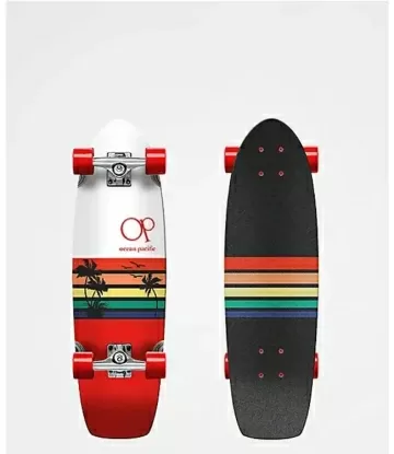 Ocean Pacific Sunset Cruiser Skateboard 30" White