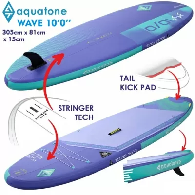 Стендъп падъл борд Aquatone Wave 10'0" каяк комплект