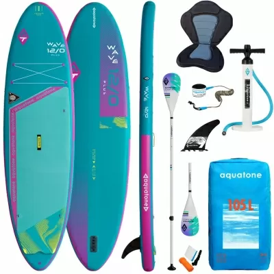 Стендъп падъл борд Aquatone Wave Plus 12'0" каяк комплект