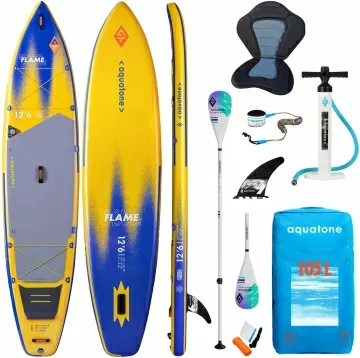 Aquatone Flame 3.0 Touring 12'6" SUP Kayak Kit
