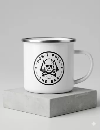 Nicht ziehen Der Bar Emaille Becher