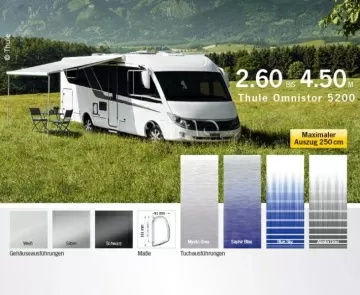Thule Omnistor 5200 Seitenwandmarkise 450cm weißes Gehäuse